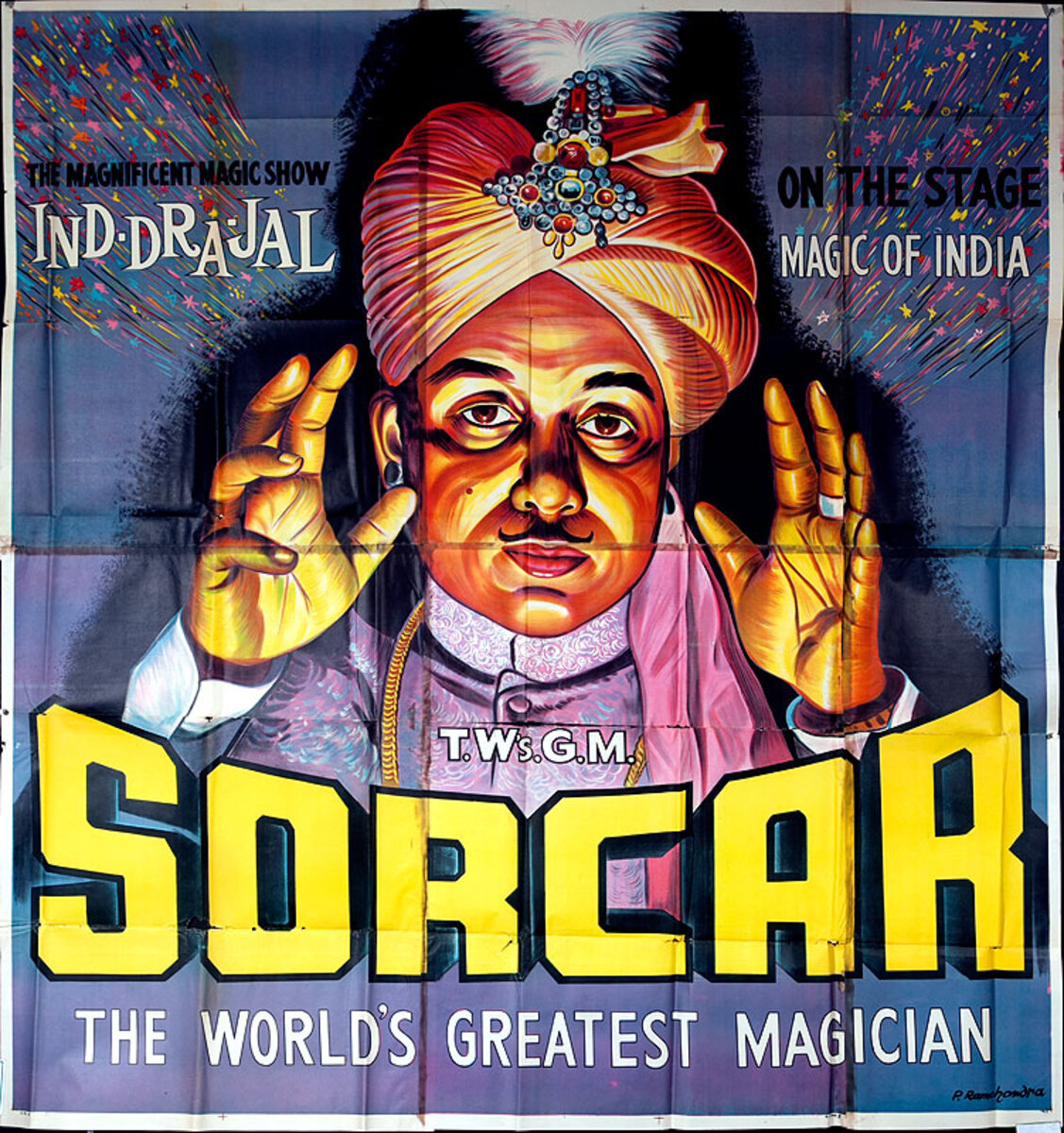 Sorcar The World's Greatest Magician Original American Magic Poster