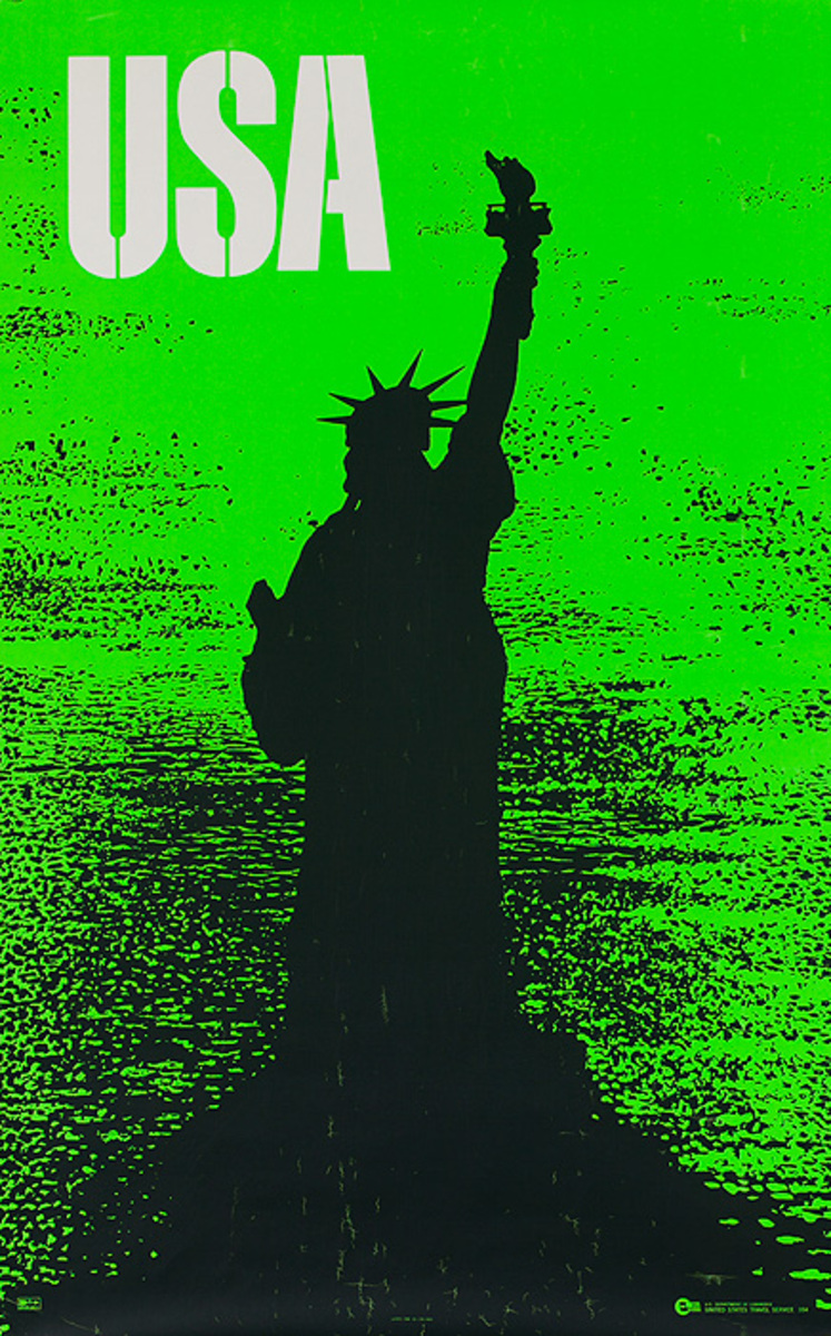 USA Statue Of Liberty United States Travel Service Poster