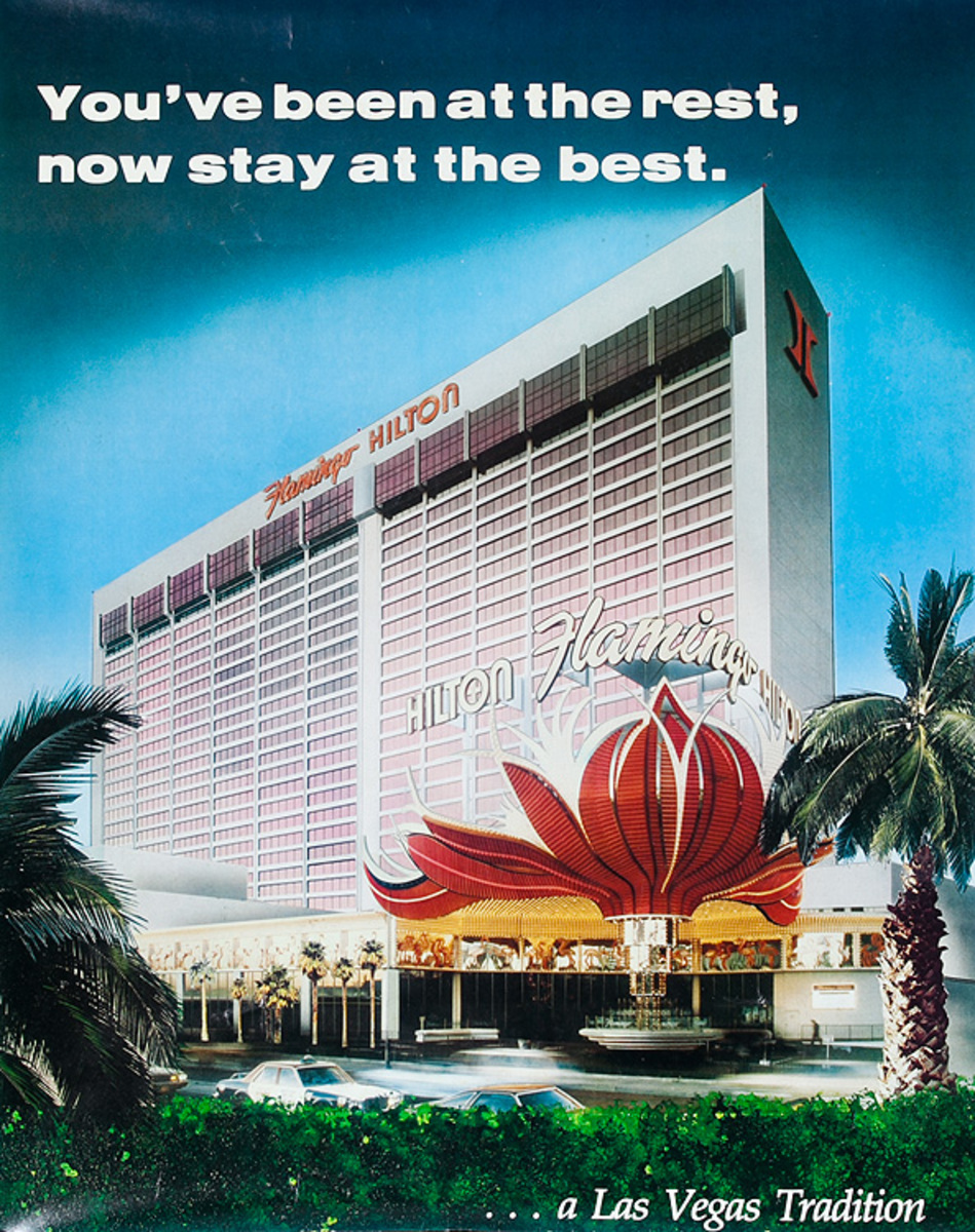 Flamingo Hilton Las Vegas Original American Travel Poster