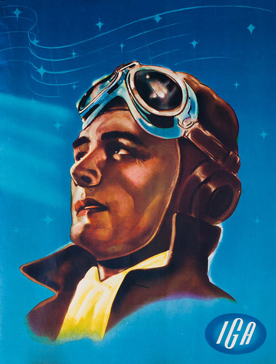 Original WWII Poster IGA Pilot