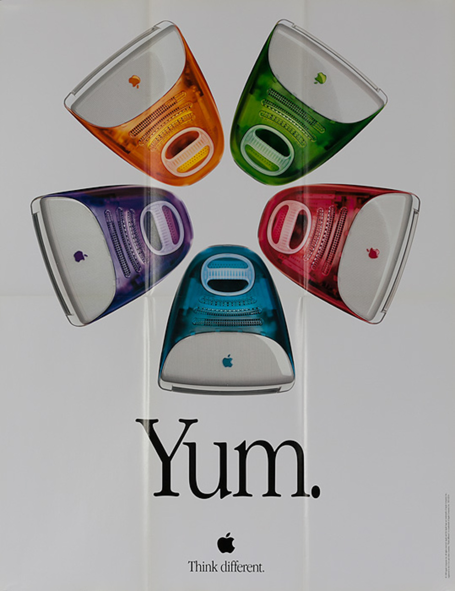 Apple Yum Original Apple iMac G3 Computer Poster