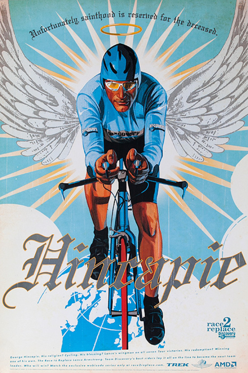 Race 2 Replace Original Team Discovery Bicycle Poster George Hincapie