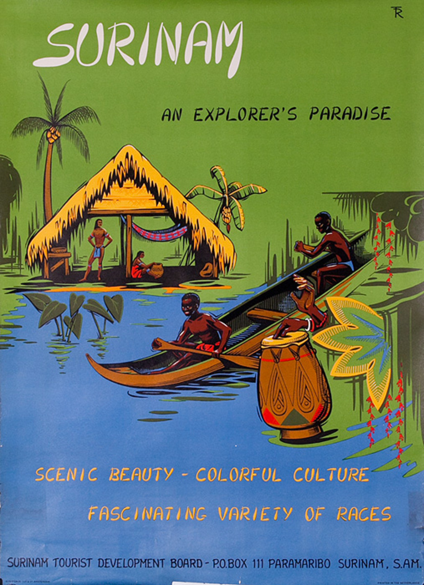 Surinam An Explorer's Paradise Original Travel Poster