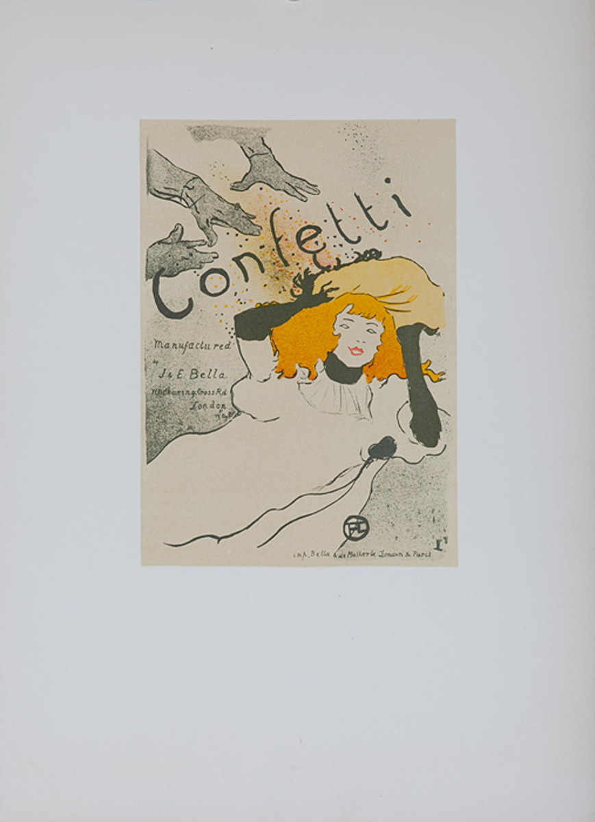 Confetti, Lithographic Toulouse-Lautrec Plate