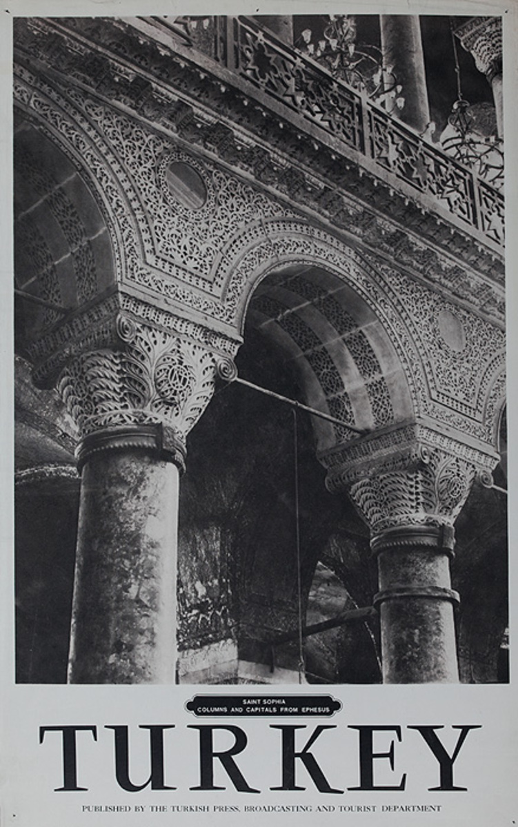 Original Turkish Travel Poster Saint Sophia photo