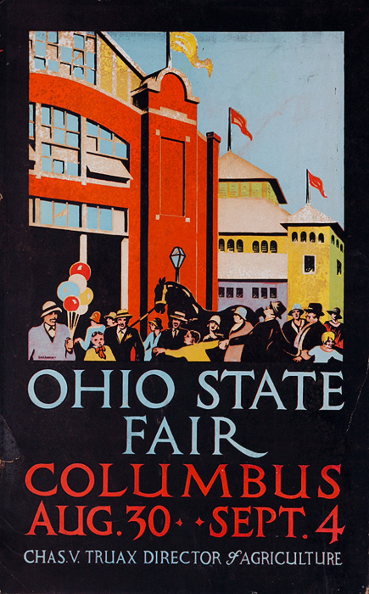Ohio State Fair Columbus Original American Travel Poster
