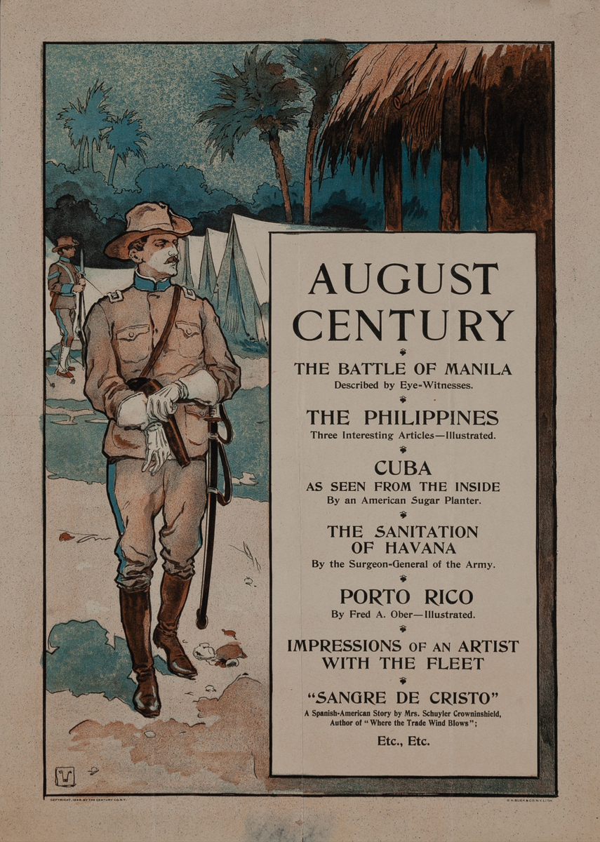 August Century The Battle of Manila Original American Literary Poster