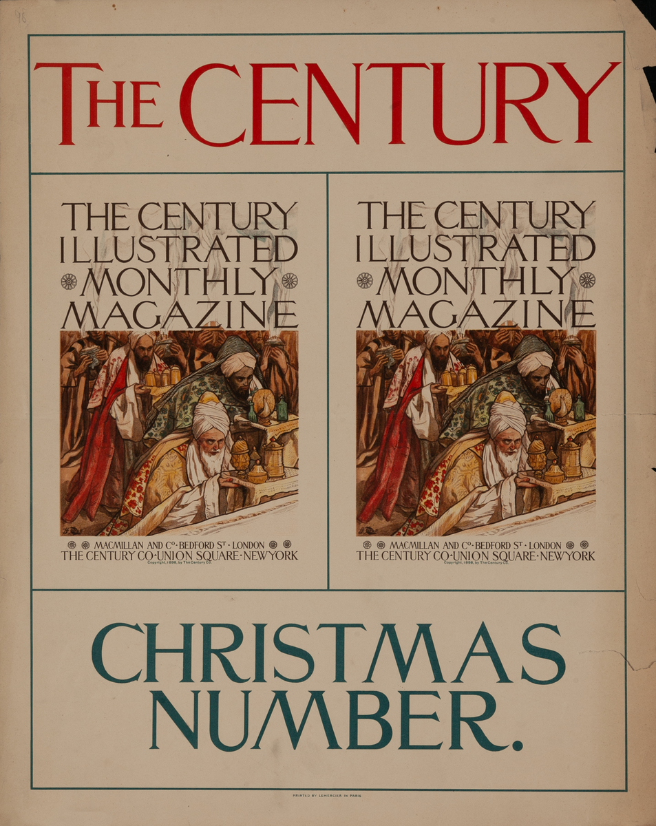 The Century Christmas Number Original American Literary Poster