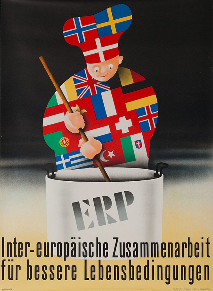 Original ERP Marshall Plan - Germany Poster Cook