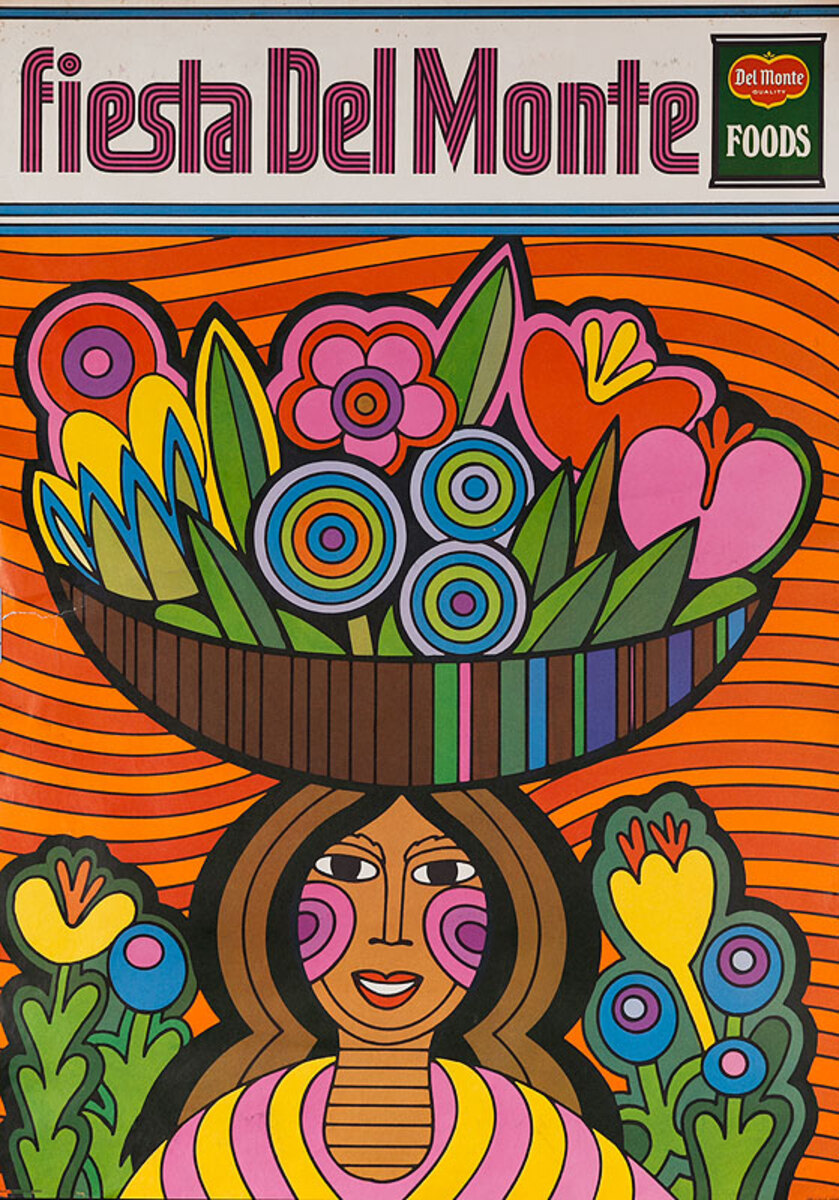 Del Monte Foods Fiesta Poster Woman With Basket of Fruit