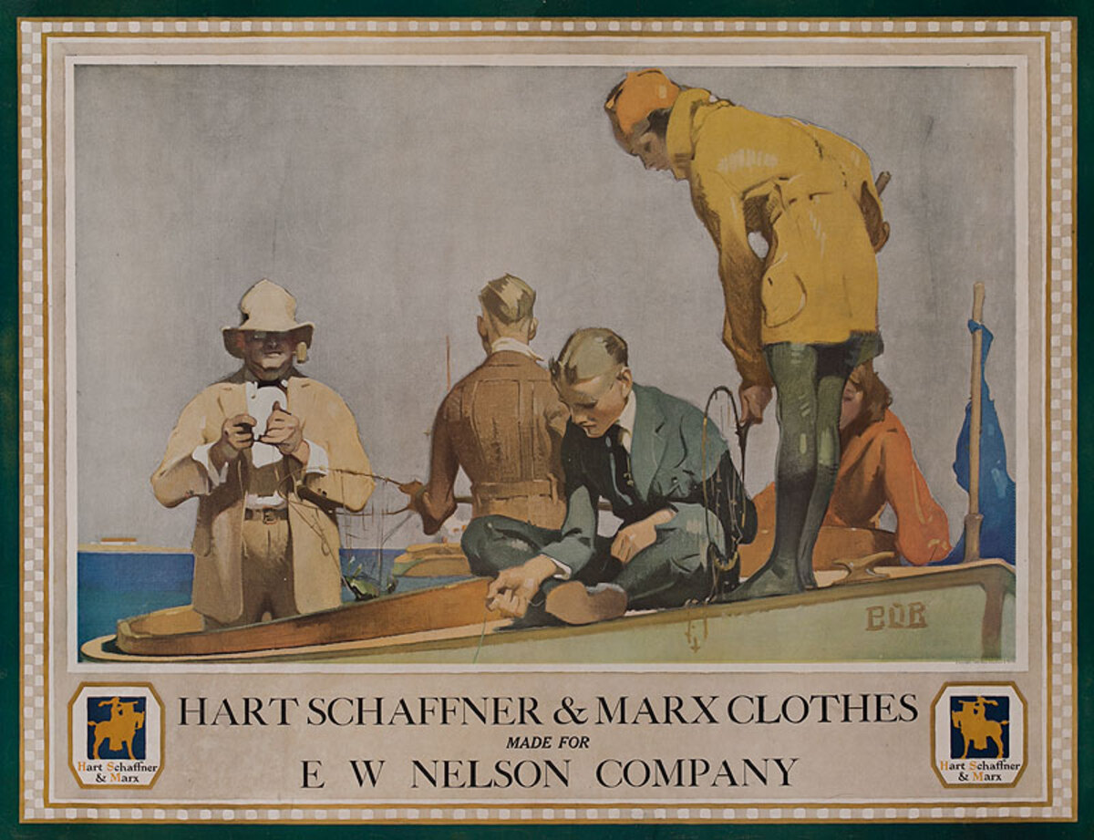 Hart Schaffner & Marx Clothes Original American Advertising Poster