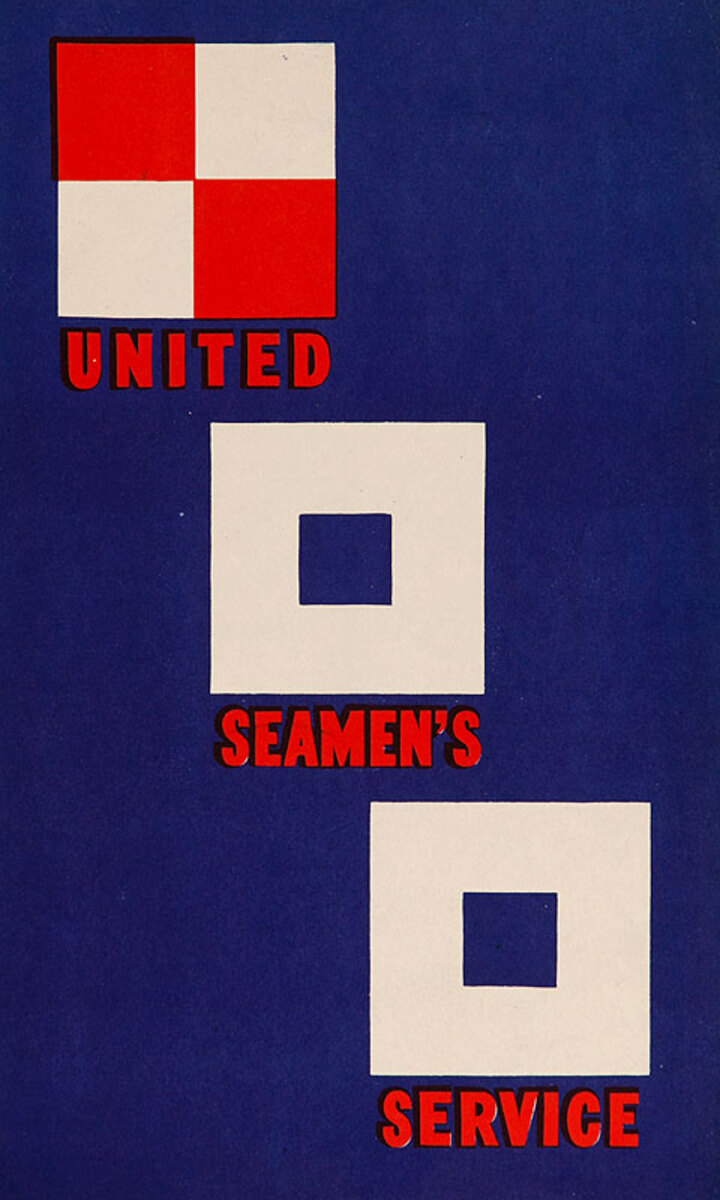 United Seamen's Service Original Nautical Flag Poster