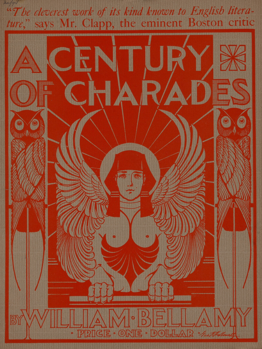 A Century of Charades Orange Original American Literary Poster