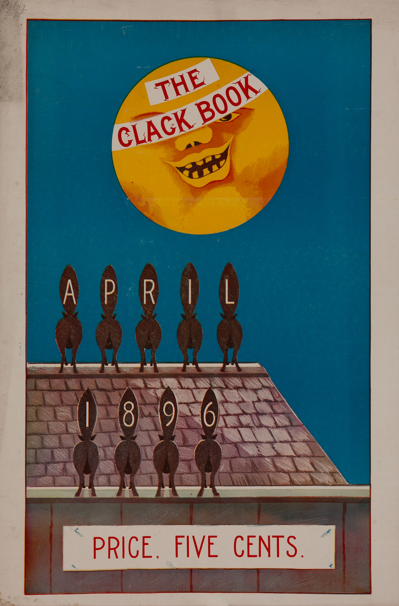 The Clack Book April 1896 Original American Literary Poster
