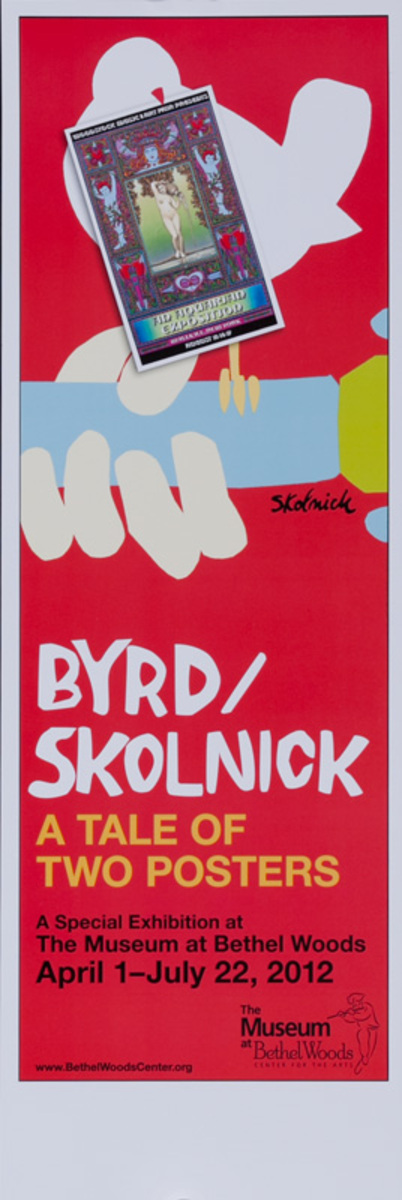 Byrd Skolnick A Tale of Two Posters Original Museum of Bethel Woods Woodstock Exhibit Poster guitar dove