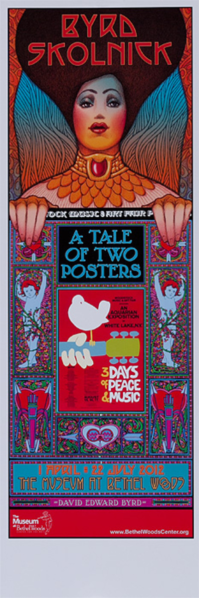 Byrd Skolnick A Tale of Two Posters Original Museum of Bethel Woods Woodstock Exhibit Poster woman