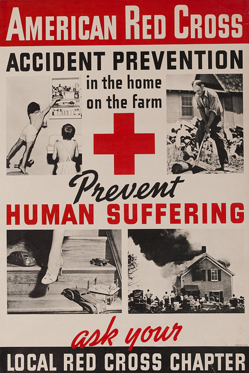 American Red Cross Accident prevention in The Home On the Farm Original Poster