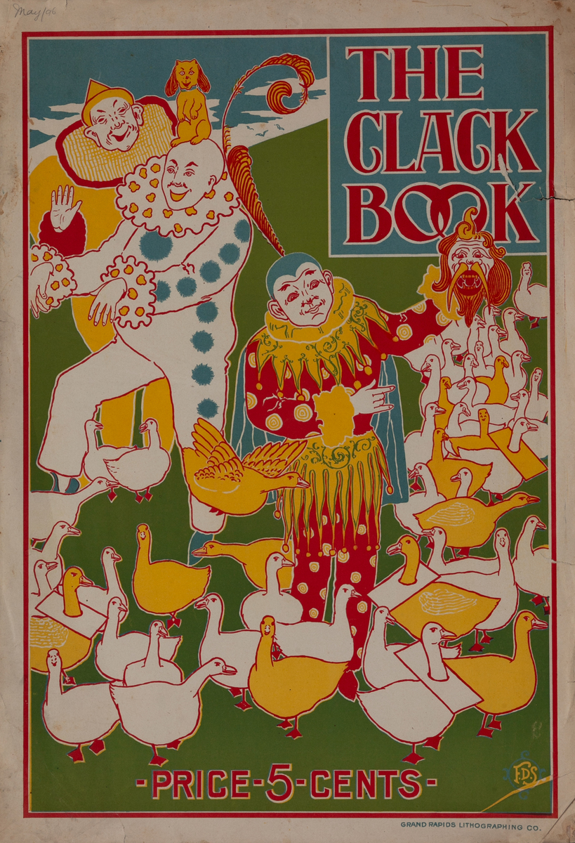 The Clack Book Clowns Original American Literary Poster