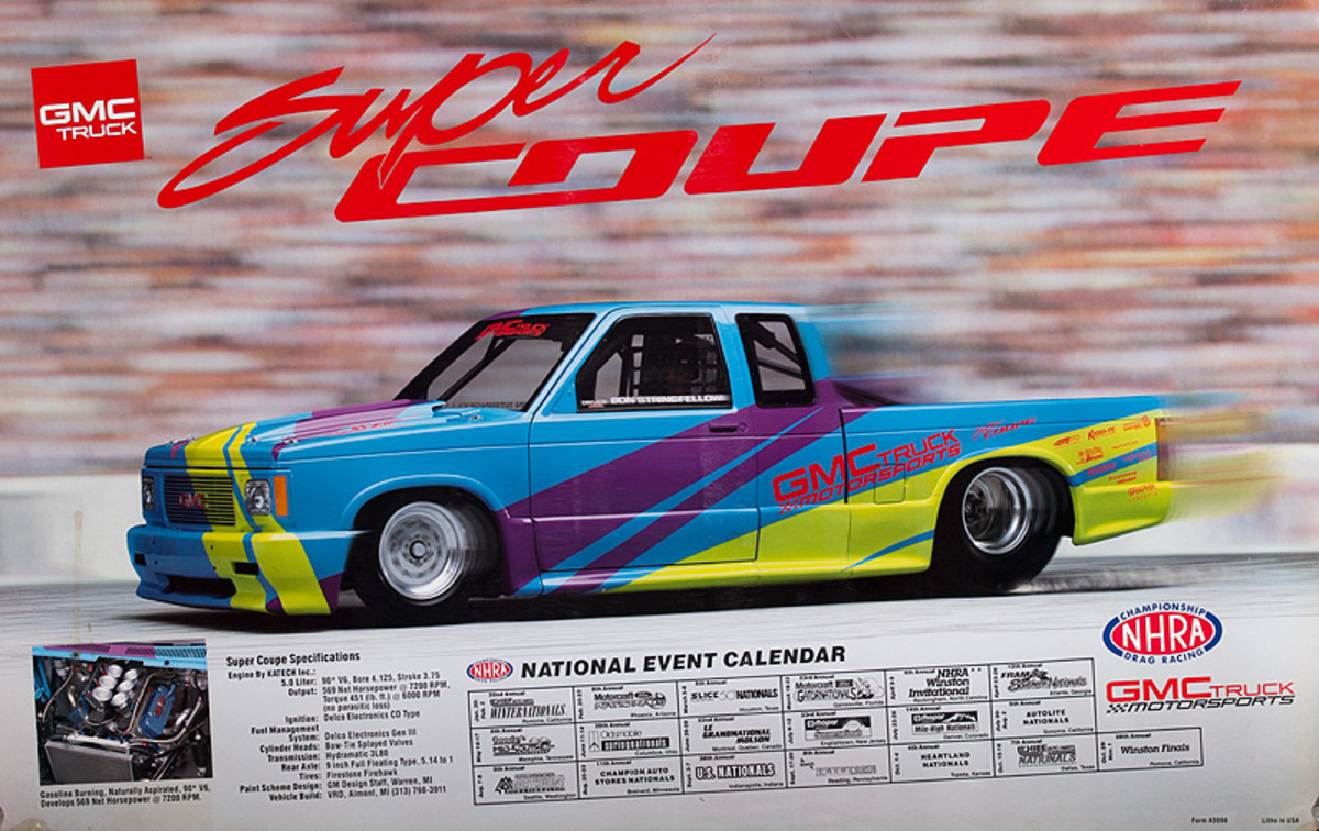 GMC Truck Super Coupe Original NHRA Poster