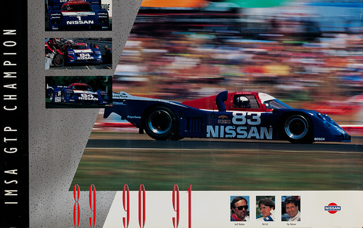IMSA GTP Championship 89 90 91 Original Nissan Advertising Poster