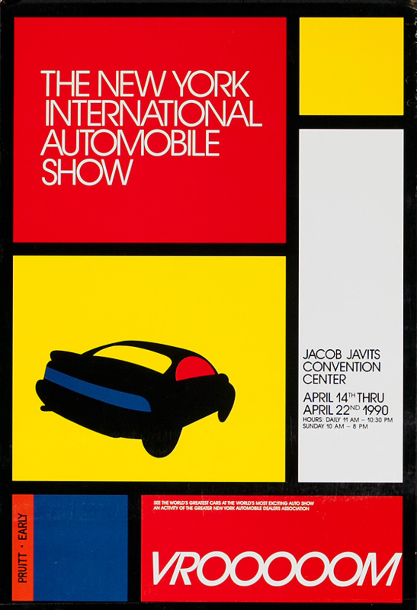 The New York International Automobile Show Original Advertising Poster