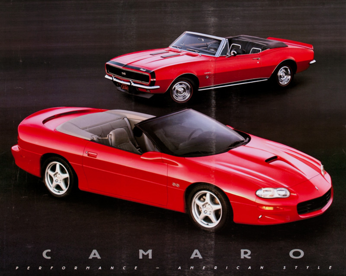 Camaro Perfomance American Style Original American Advertising Poster