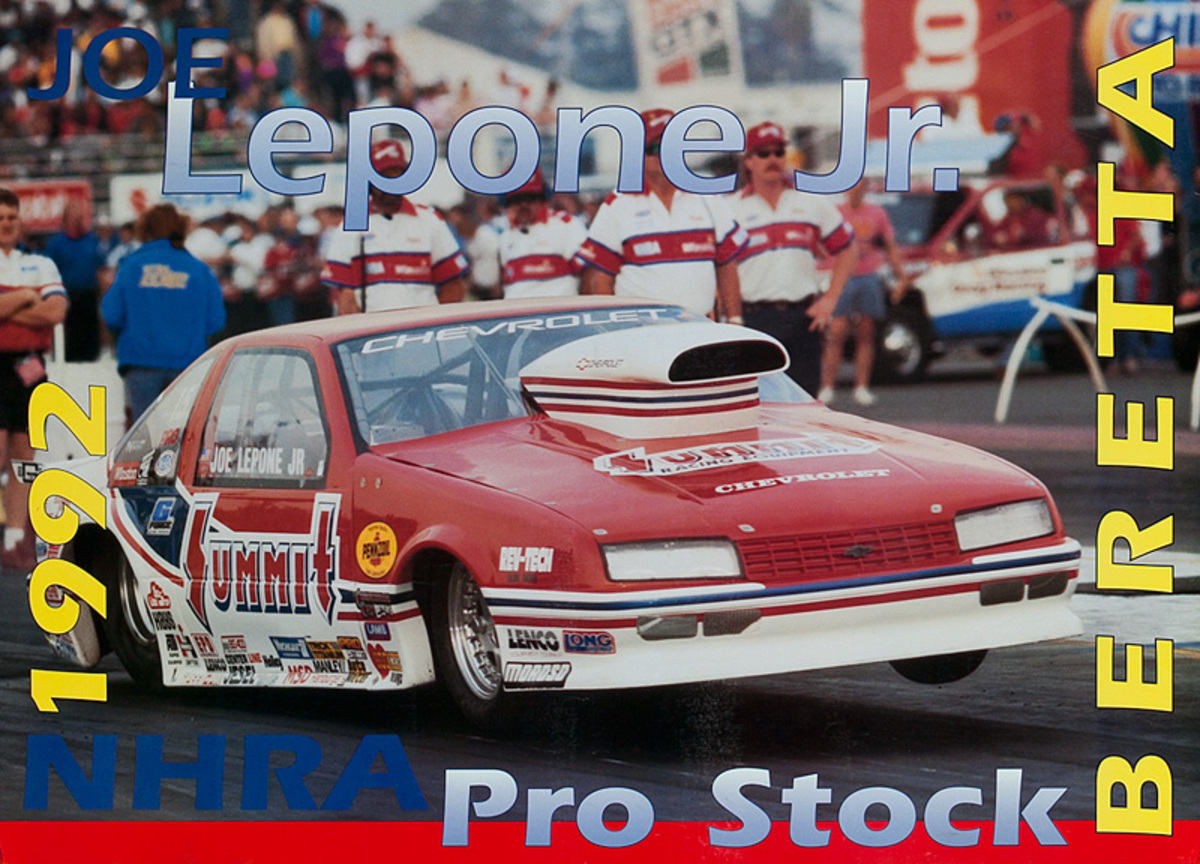NHRA Pro Stock Beretta Original American Funny Car Racing Poster