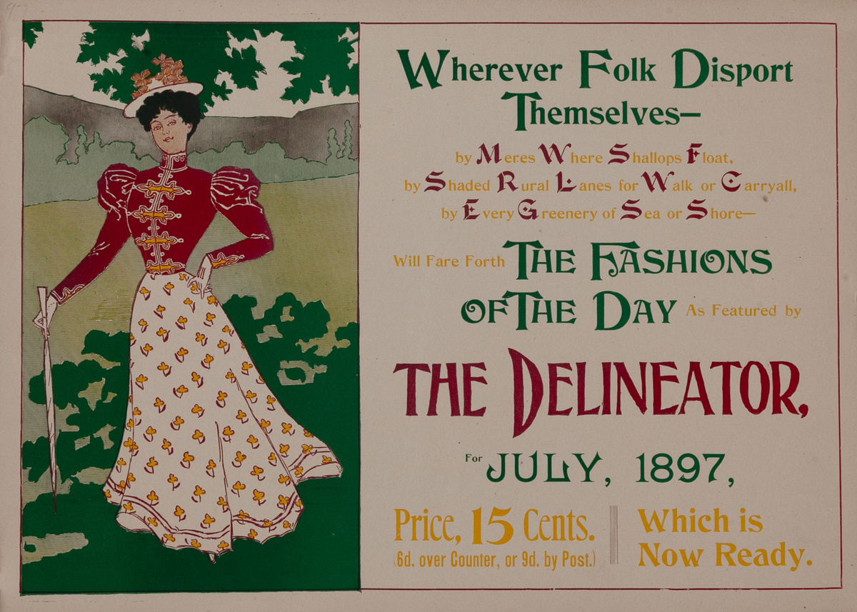 The Delineator July 1897 Original American Literary Poster