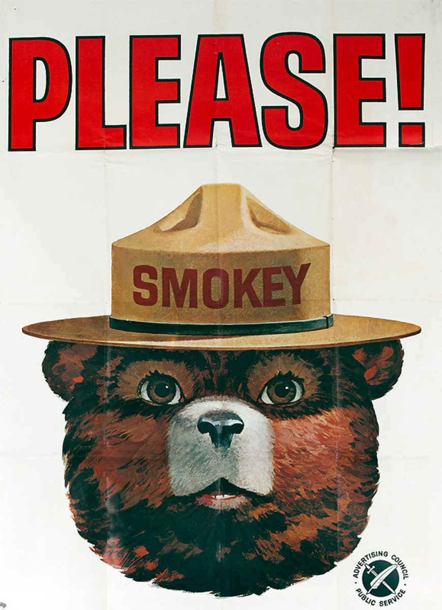 Smokey PLEASE! Original Ad Council Public Service Poster