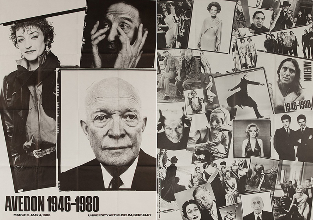 Richard Avedon 1946-1980 Original University Art Museum Berkeley  Exhibit poster