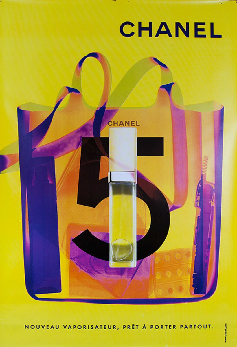 Chanel X-Ray Original Advertising Poster Yellow light purple