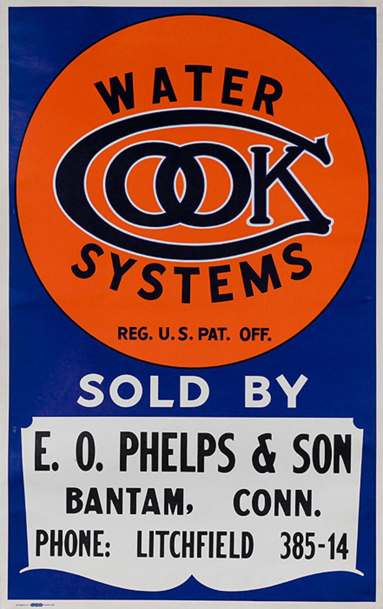 Cook Water Systems Original American Advertising Poster