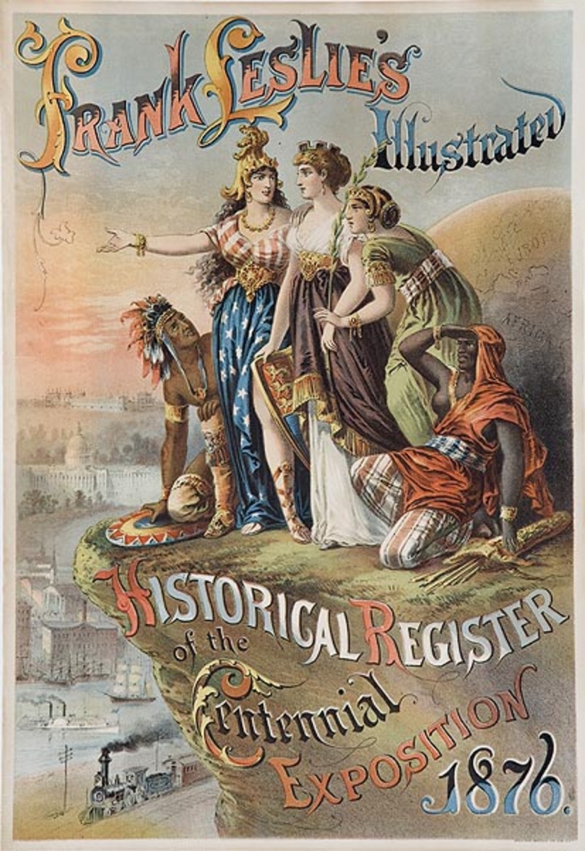 Frank Leslie's Illustrated Historical Register of the Centennial Exposition Original American Literary Poster