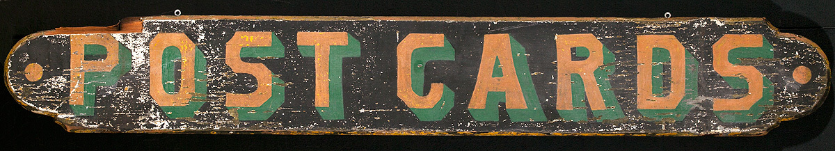 Polychrome Post Card Trade Sign