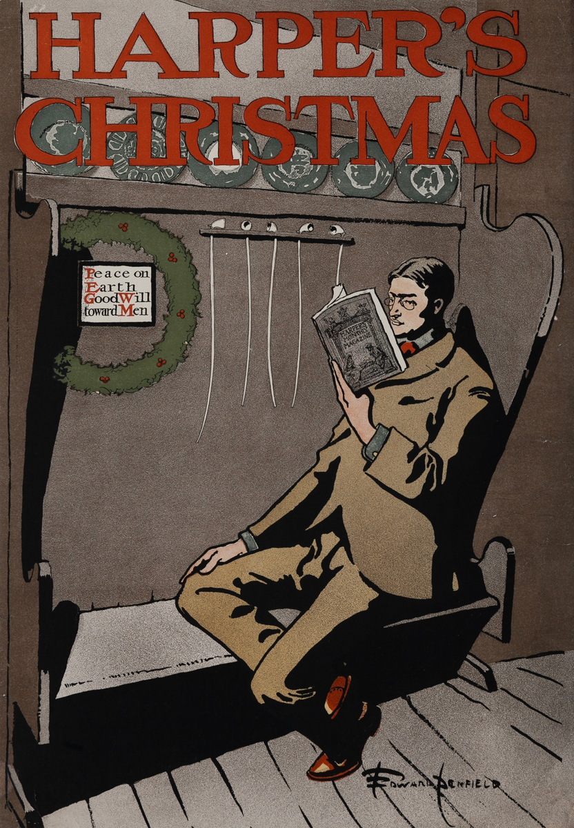 Harper's Christmas Original American Literary Poster 