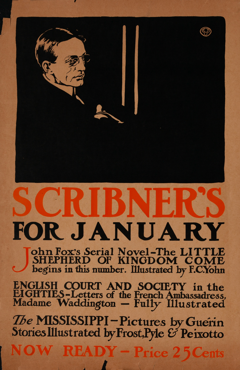 Scribner's Magazine January Original American Literary Poster