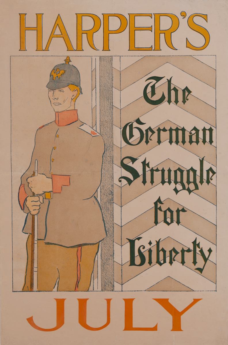 Harper's Magazine July 1895, The German Struggle Original American Literary Poster 
