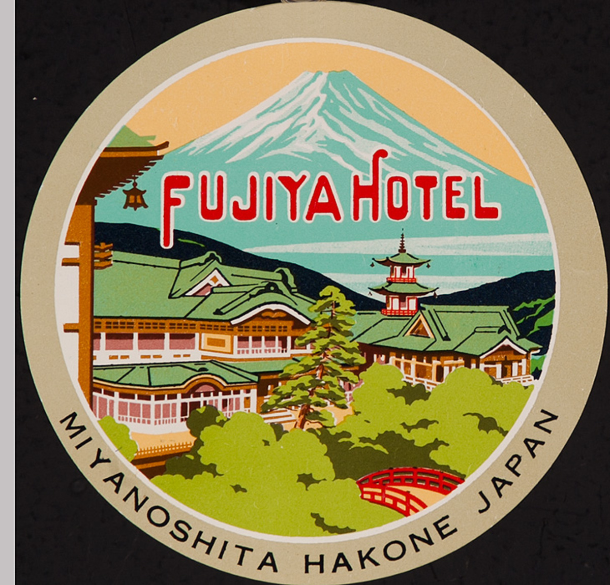 Fujiya Hotel Miyanoshita Hakone Japan Luggage Label