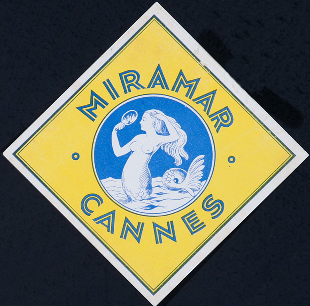 Miramar Cannes France Luggage Label