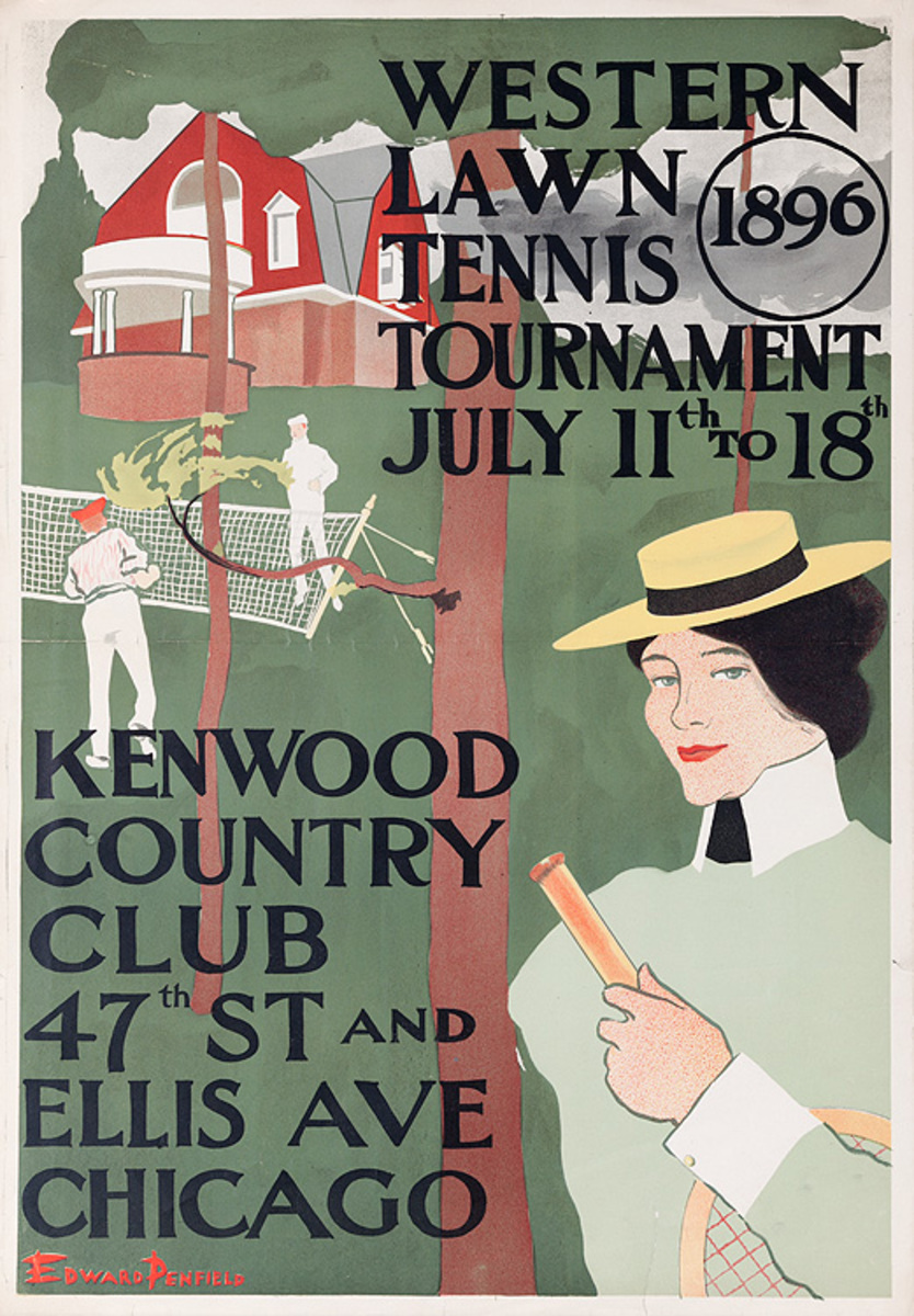 Western Lawn Tennis Tournament Kenwood Country Club Original Poster