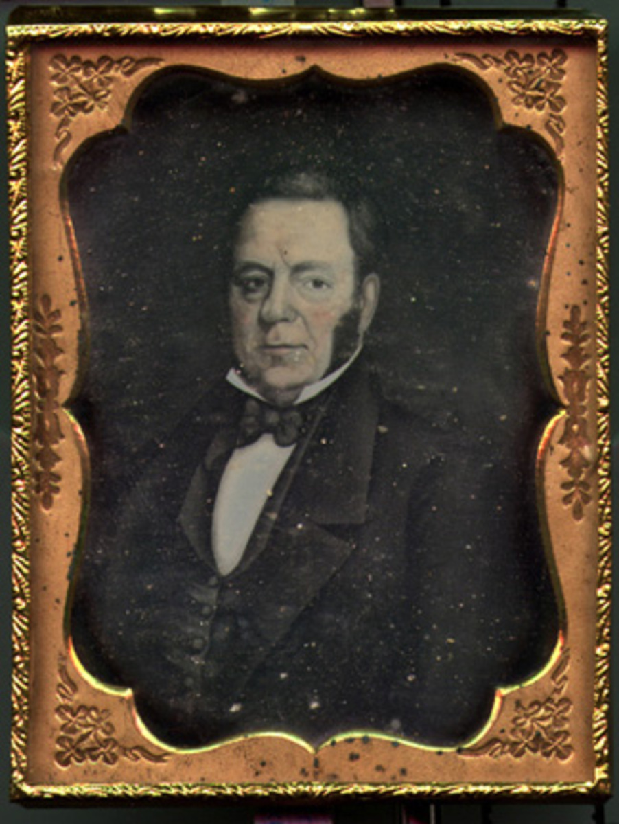 Quarter Plate Daguerreotype of a Period Painting