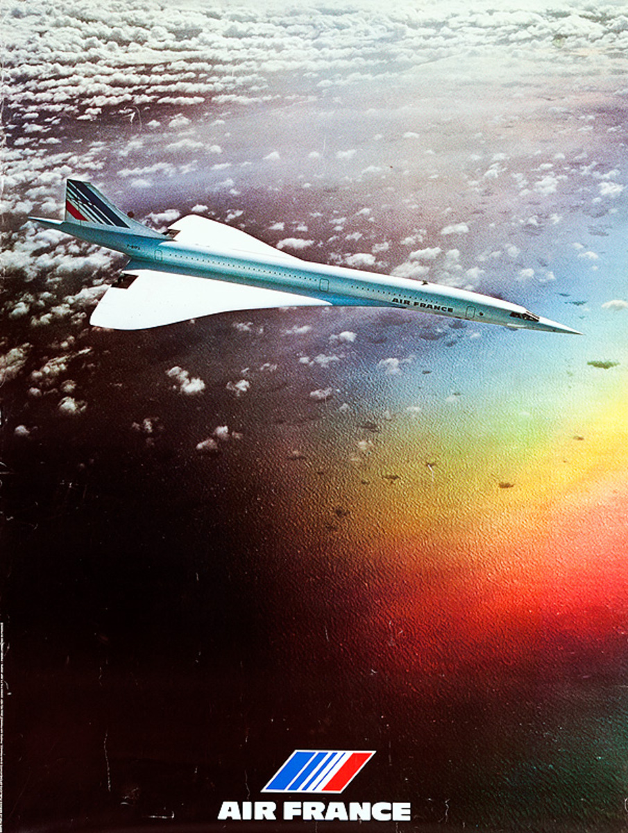 Air France Concorde Original Travel Poster