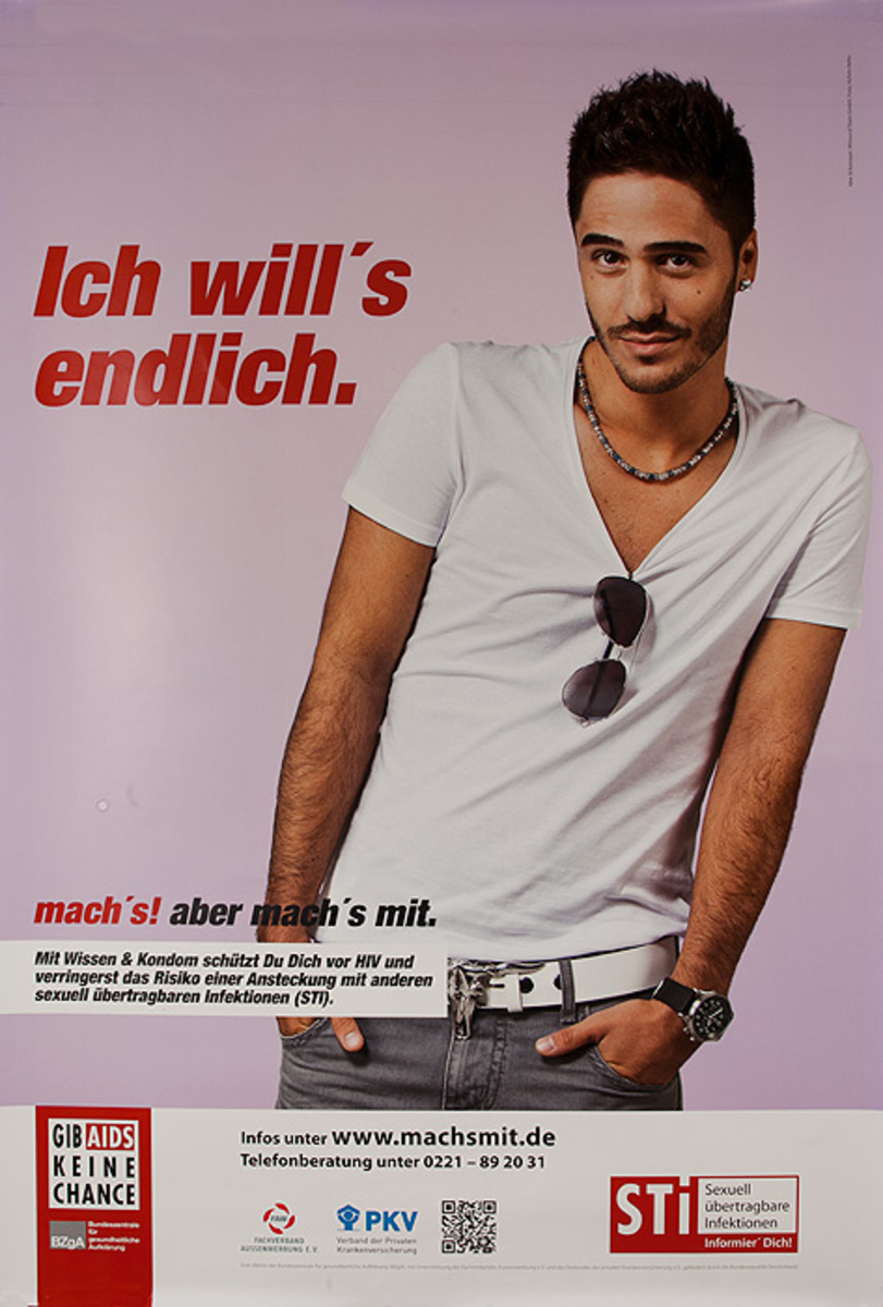 German AIDs Health Poster I Finally Will Do It. 
