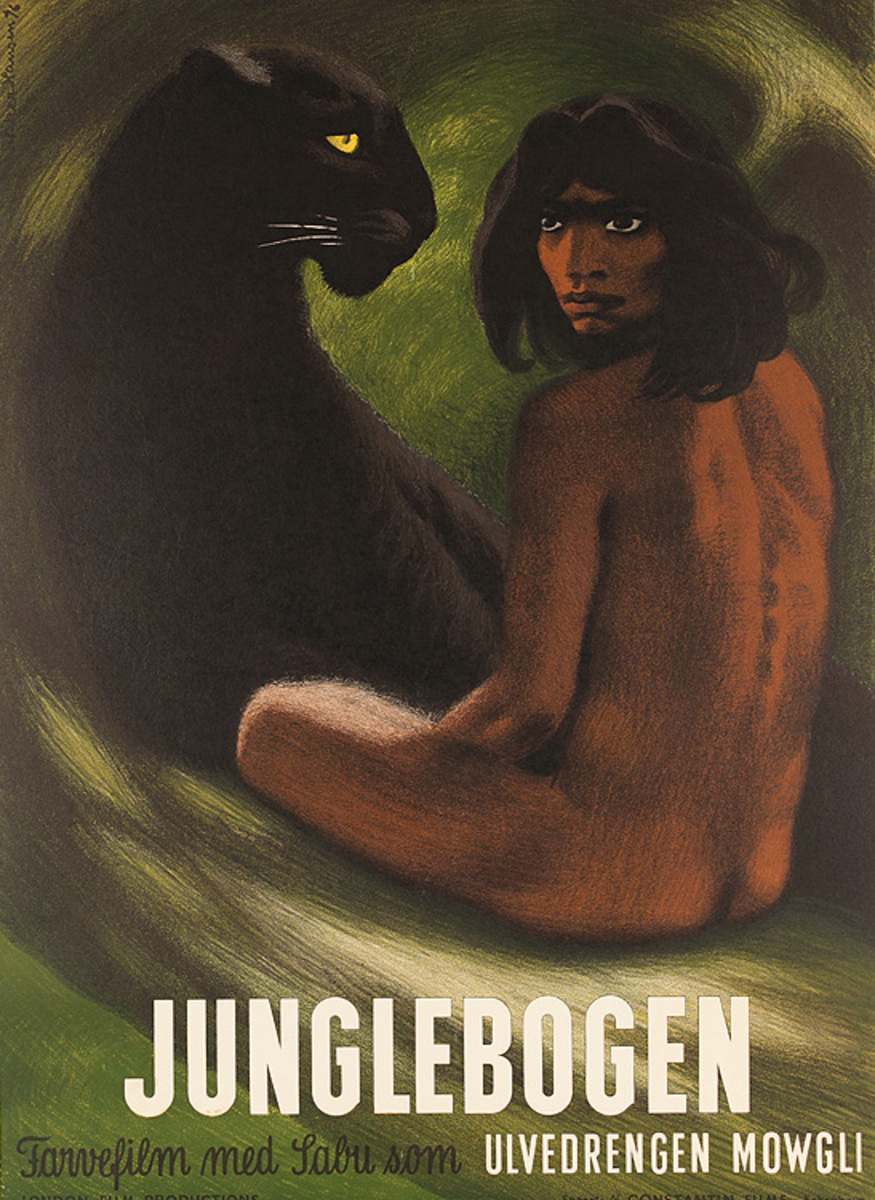 Junglebogen -  Jungle Book Original Danish Advertising Poster
