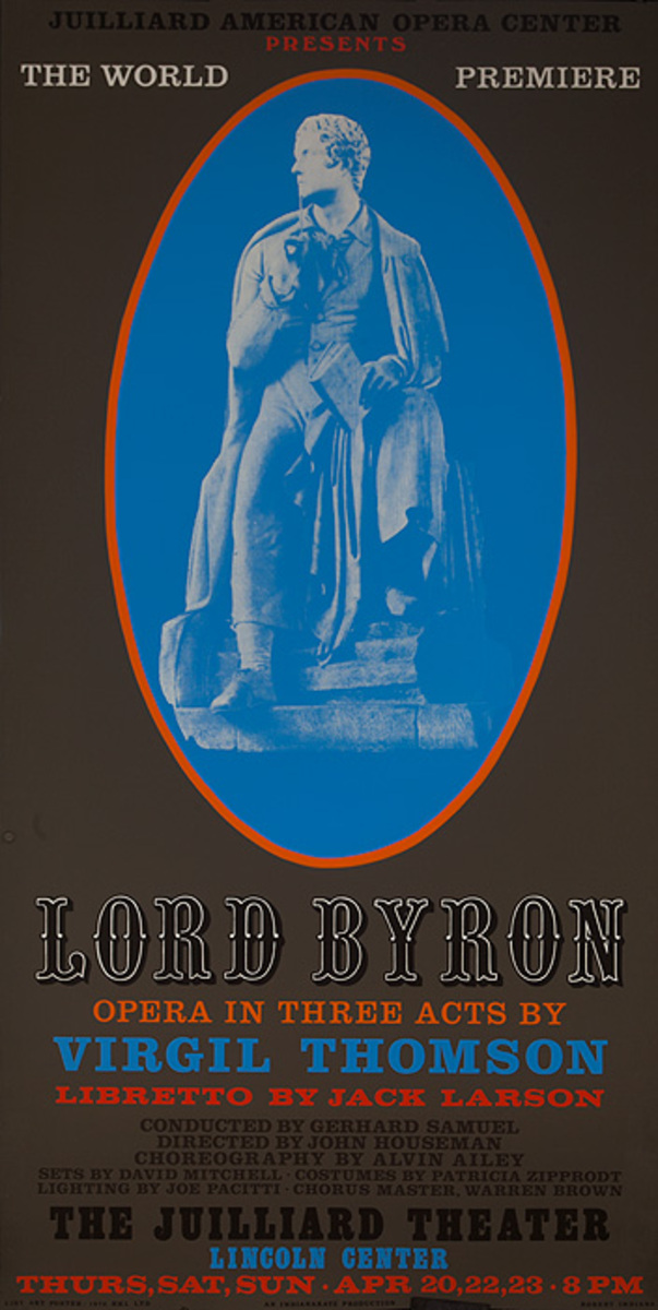 Lincoln Center Original Juilliard School Poster Lord Byron