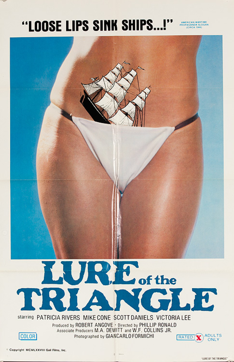  Lure of the Triangle Original X Rated Movie Poster