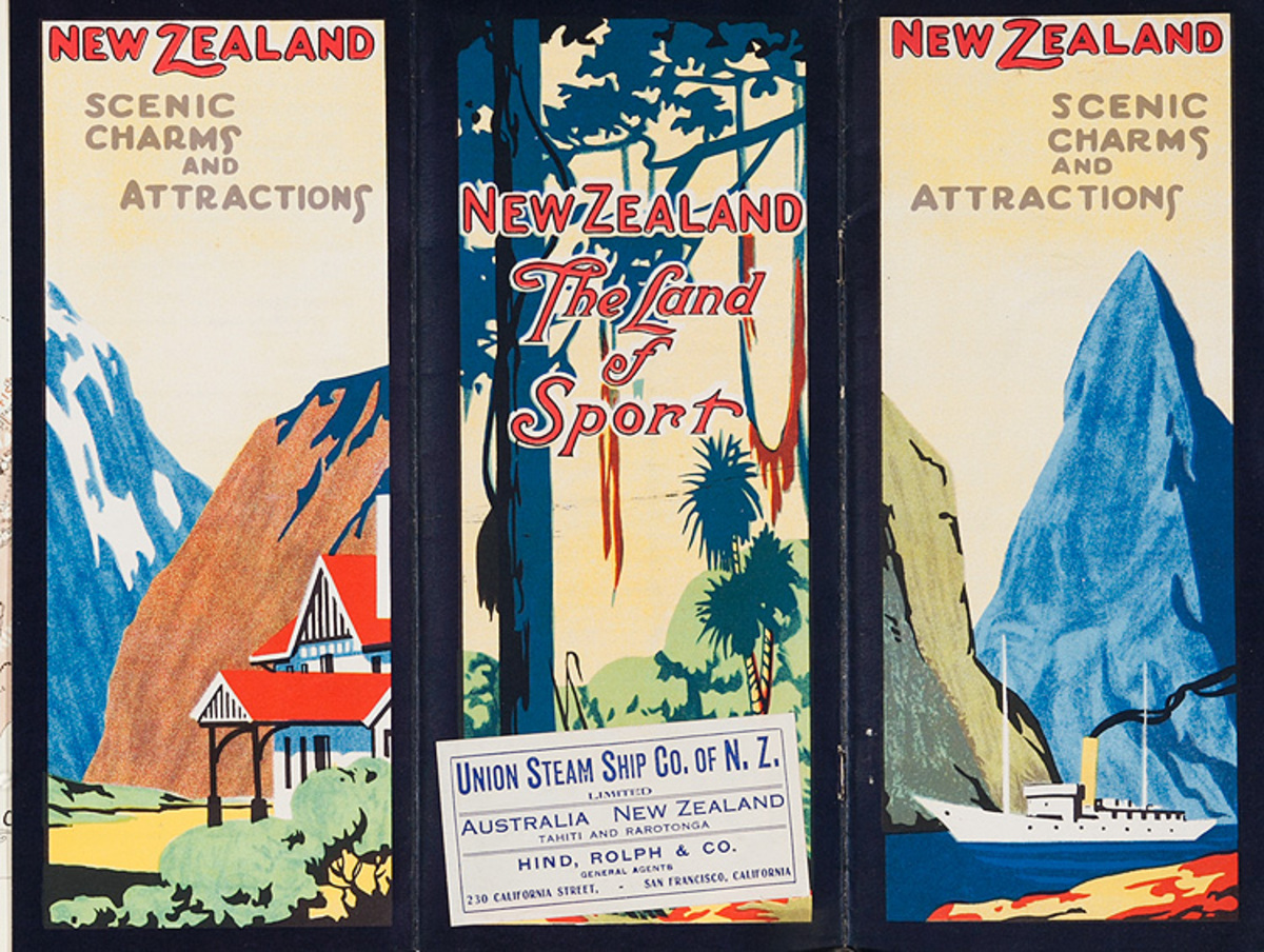 New Zealand Scenic Charm and Attractions Original Travel Brochure