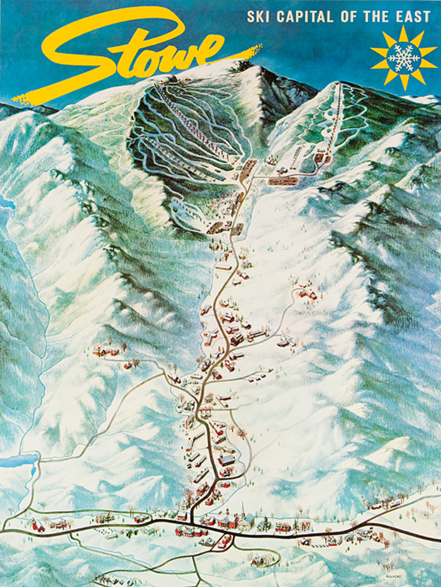 Stowe Ski Capital of the East Original Travel Poster