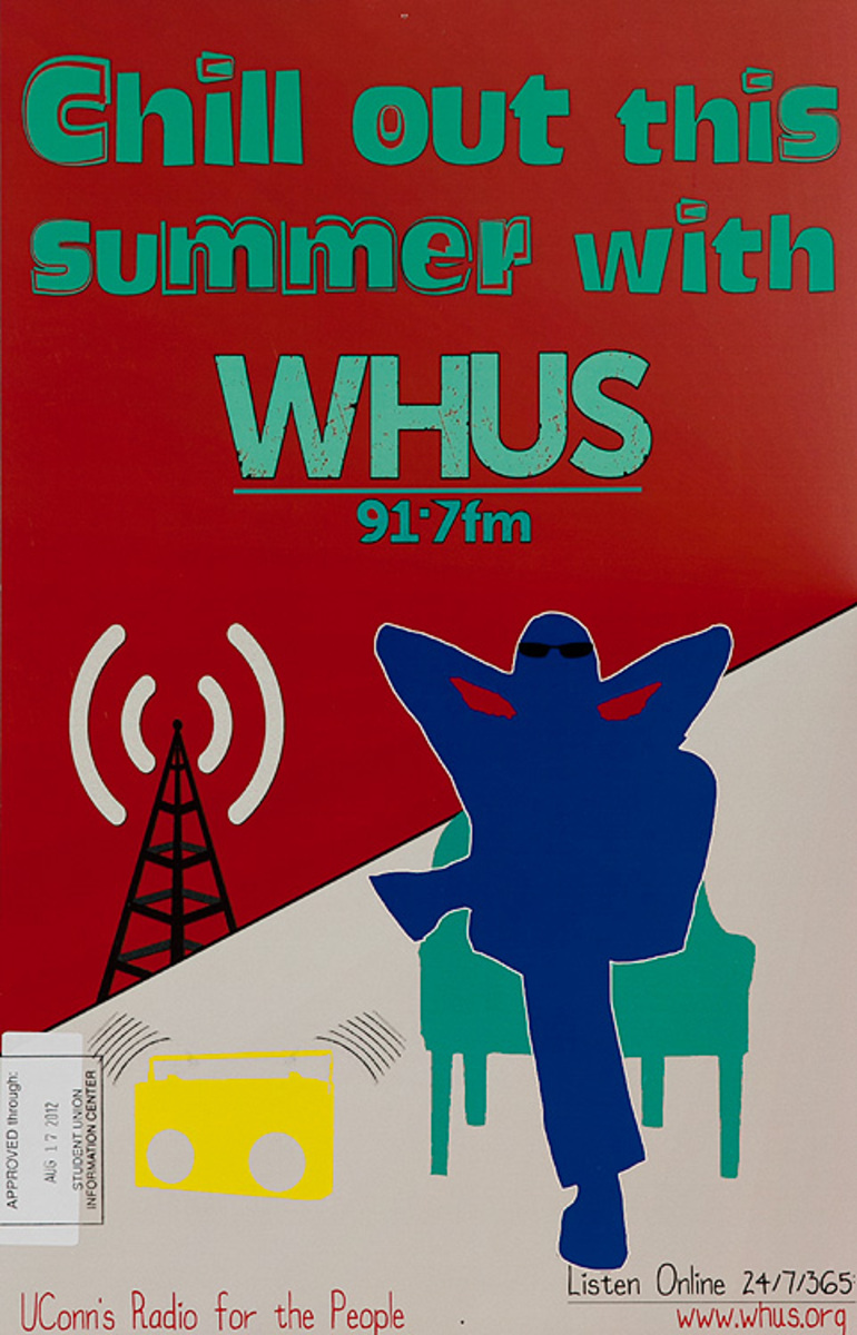 WHUS Original Connectict Radio Station Advertising Poster