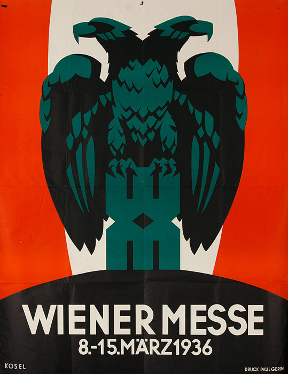 Wiener Messe Original Vienna Fair 1936 Poster